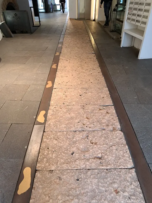 The same walkway after washing