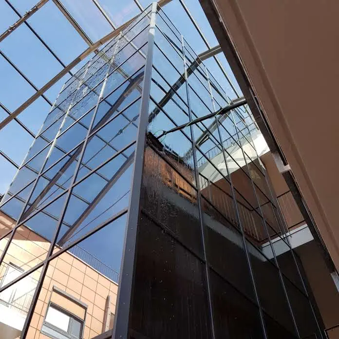 The same glazing with clean panes